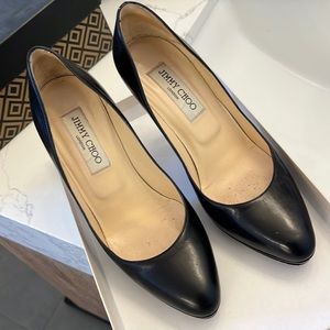 Jimmy Choo Aimee Kid Pump Heel Sz 37